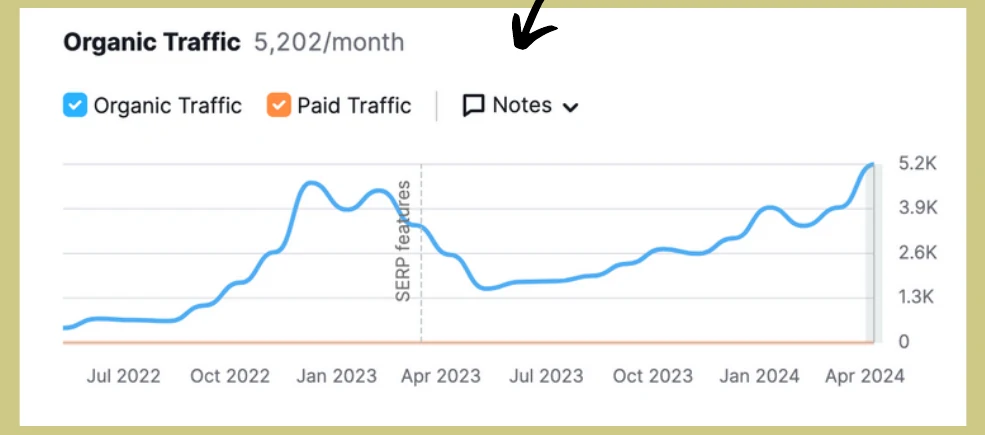 Cloudways Magento organic traffic growth chart