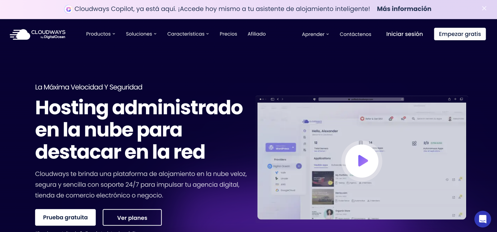 Cloudways localization rollout or regional performance screenshot